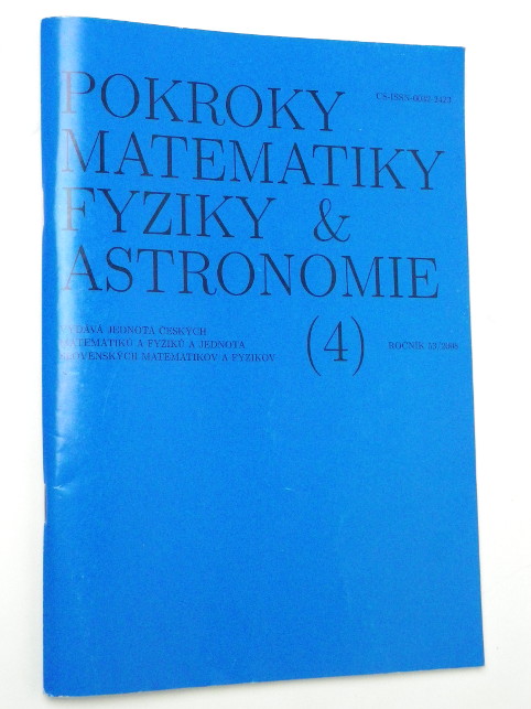 POKROKY MATEMATIKY FYZIKY A ASTRONOMIE 4/2008