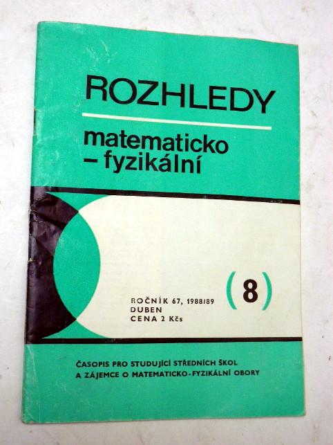ROZHLEDY MATEMATICKO FYZIKÁLNÍ Ročník 67 / 8