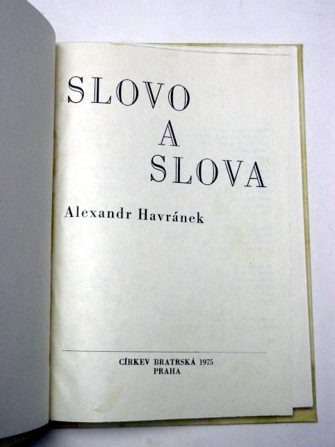 Alexandr Havránek SLOVO A SLOVA
