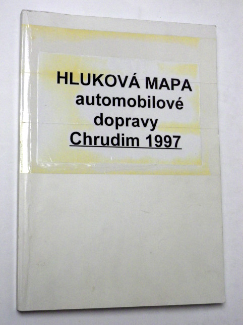 HLUKOVÁ MAPA AUTOMOBILOVÉ DOPRAVY CHRUDIM 1997