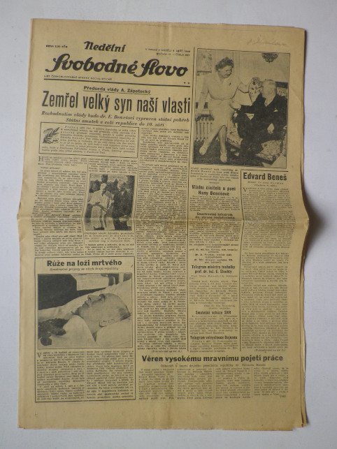 SVOBODNÉ SLOVO 5. ZÁŘÍ 1948