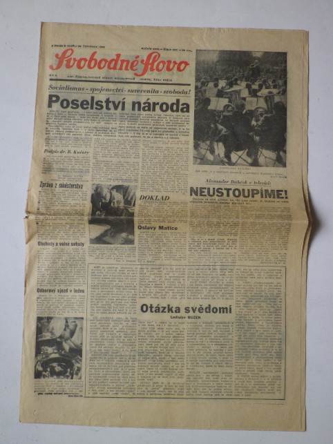 SVOBODNÉ SLOVO 28. Července 1968