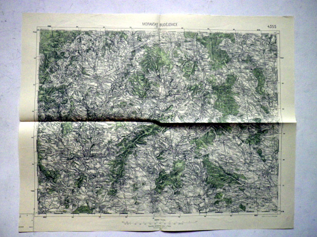 MORAVSKÉ BUDĚJOVICE - MAPA 4355 VOJENSKÝ  ZEMĚPISNÝ ÚSTAV V PRAZE