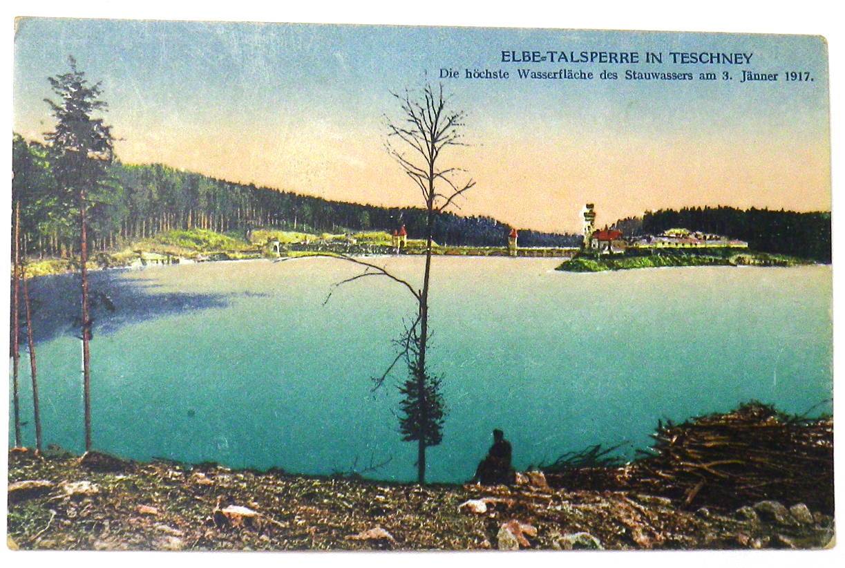 LABSKÁ NÁDRŽ V TEŠNOVĚ 1917