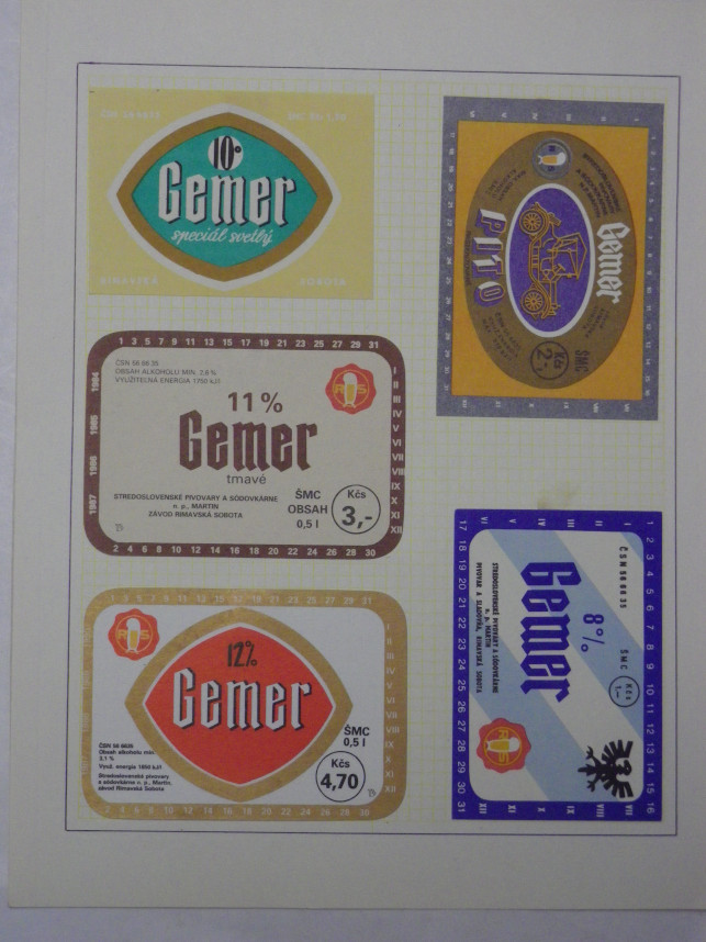 ETIKETY PIVO GEMER