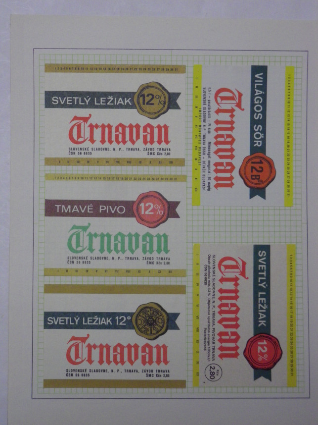 ETIKETY PIVO TRNAVAN