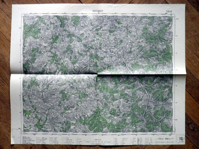 ROSSBACH - MAPA 3848 VOJENSKÝ ZEMĚPISNÝ ÚSTAV V PRAZE