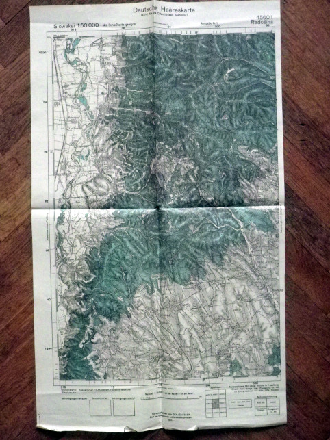 RADOŠINA DEUTSCHE HEERESKARTE 1944