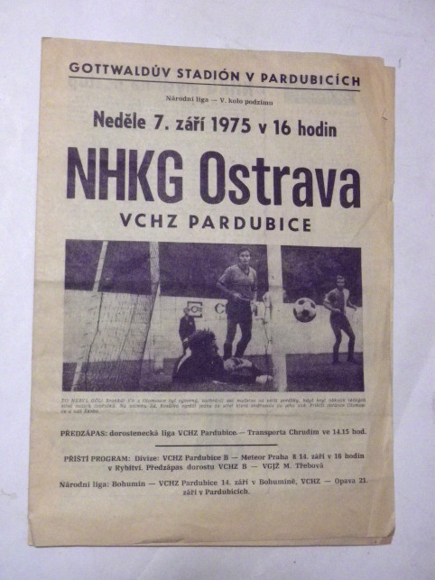 VCHZ PARDUBICE / NHKG OSTRAVA 1975