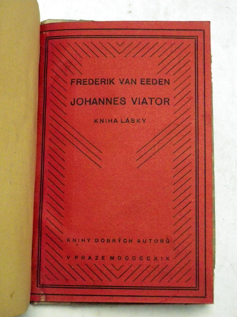 Frederik van Eeden JOHANNES VIATOR KNIHA LÁSKY