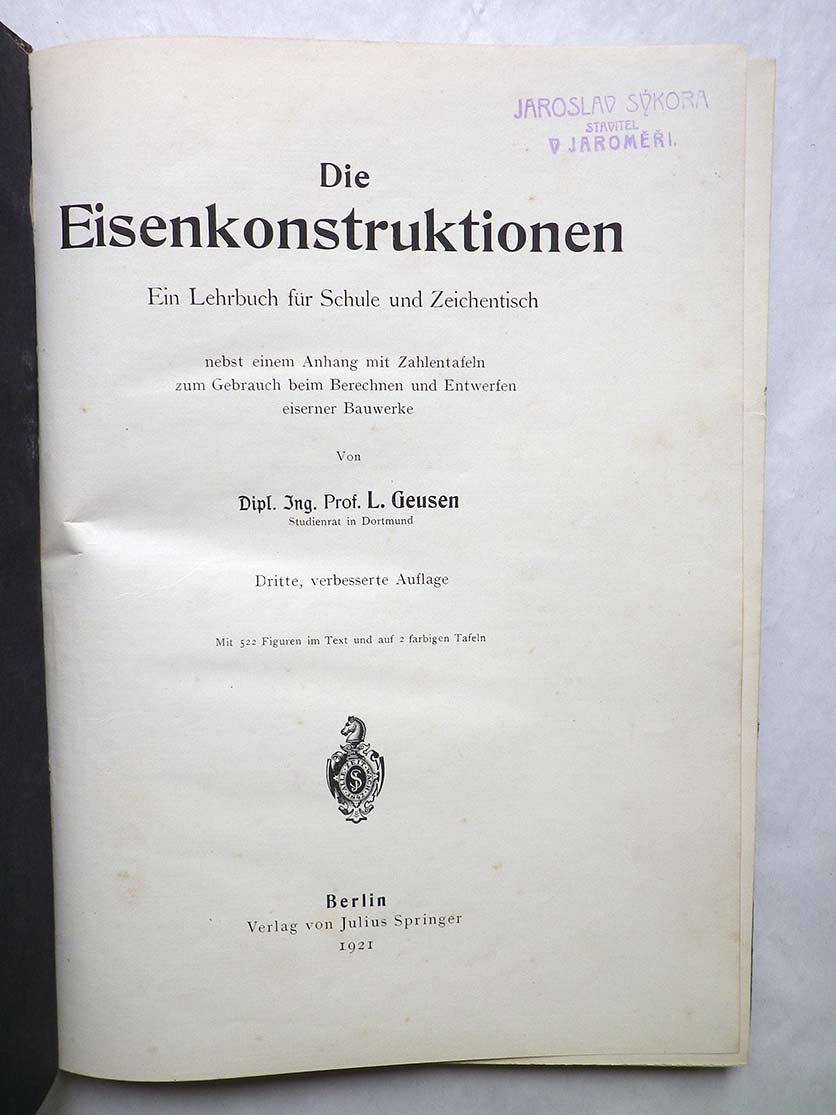 prof. Geusen DIE EISENKONSTRUKTIONEN