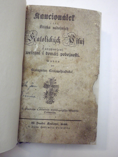 KANCIONÁL 1846 HRADEC KRÁLOVÉ